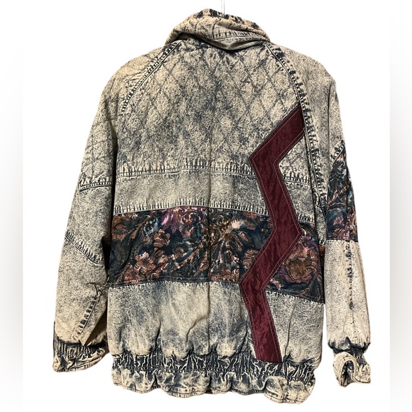 Vintage clipper bay Acid Washed Denim Jacket Size Large - Picture 2 of 7